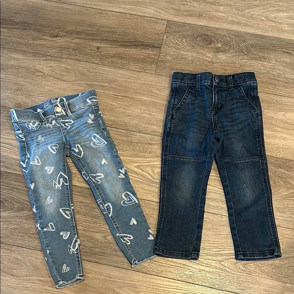 Wonder Nation Blue Jeans Classic Straight-Leg Set of 2 Girls 4T